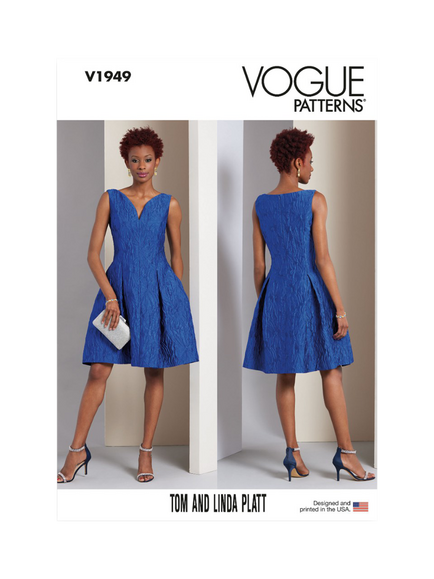 Vogue Misses' Underlined Lined Dress Sewing Pattern, V1949, White