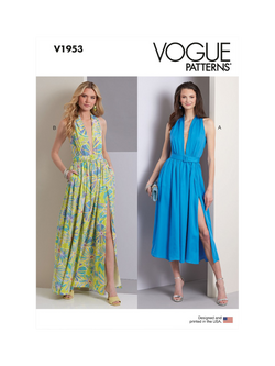 Vogue Misses' Fitted, Lined Dress Sewing Pattern, V1953, White