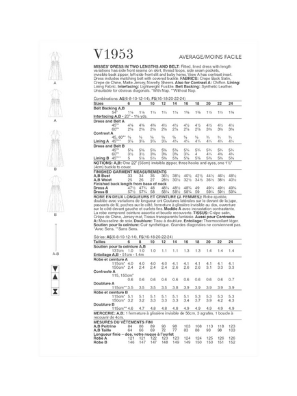 Vogue Misses' Fitted, Lined Dress Sewing Pattern, V1953 - view 2, White