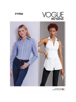 Vogue Misses' Close Fitting Tops Sewing Pattern, V1956, White