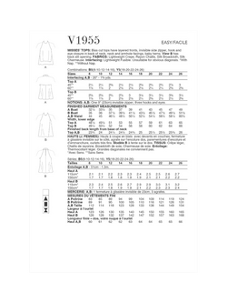 Vogue Misses' Bias Cut Tops Sewing Pattern, V1955 - view 2, White