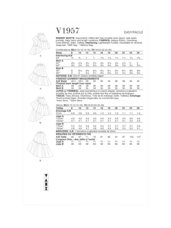 Vogue Misses' Asymmetric Ruffled Skirt Sewing Pattern, V1957 - view 2, White