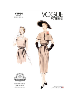 Vogue Misses' Vintage Four Piece Skirt Sewing Pattern, V1964, White