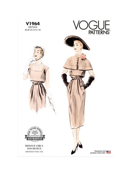 Vogue Misses' Vintage Four Piece Skirt Sewing Pattern, V1964, White