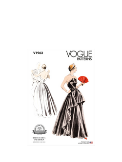 Vogue Misses' Vintage Flared Skirt Sewing Pattern, V1963, White