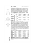 Vogue Misses' Vintage Jacket and Pants Sewing Pattern, V1966