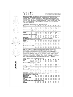 Vogue Misses' Semi Fitted Vest and Jacket Sewing Pattern, V1970 - view 2, White