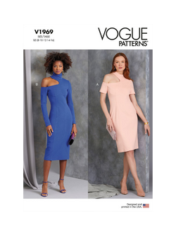 Vogue Misses' Close Fitting Dress Sewing Pattern, V1969, White