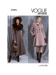 Vogue Misses' Fitted Coat Sewing Pattern, V1971, H5