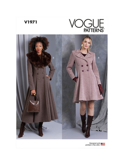 Vogue Misses' Fitted Coat Sewing Pattern, V1971, White