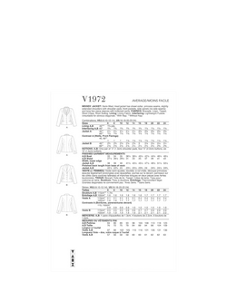 Vogue Misses' Semi Fitted Jacket Sewing Pattern, V1972 - view 2, White