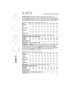 Vogue Misses' Semi Fitted Blouse Sewing Pattern, V1973 - view 2, White