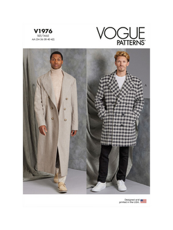 Vogue Misses' Loose Fitted Lined Coat Sewing Pattern, V1976, White