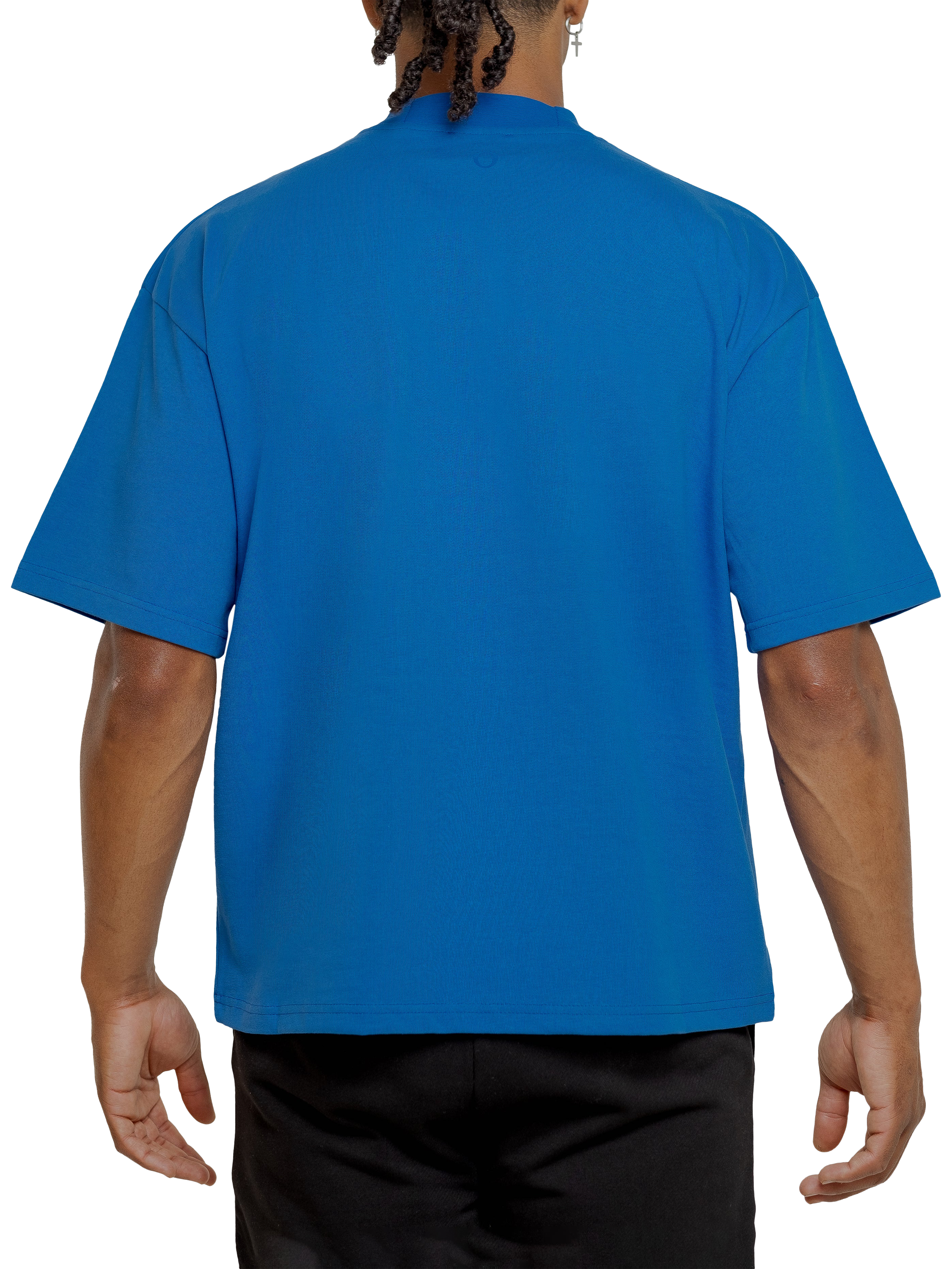 Product image 4 of 5, which shows Ony Logo Boxy Fit T-Shirt, Blue, XS