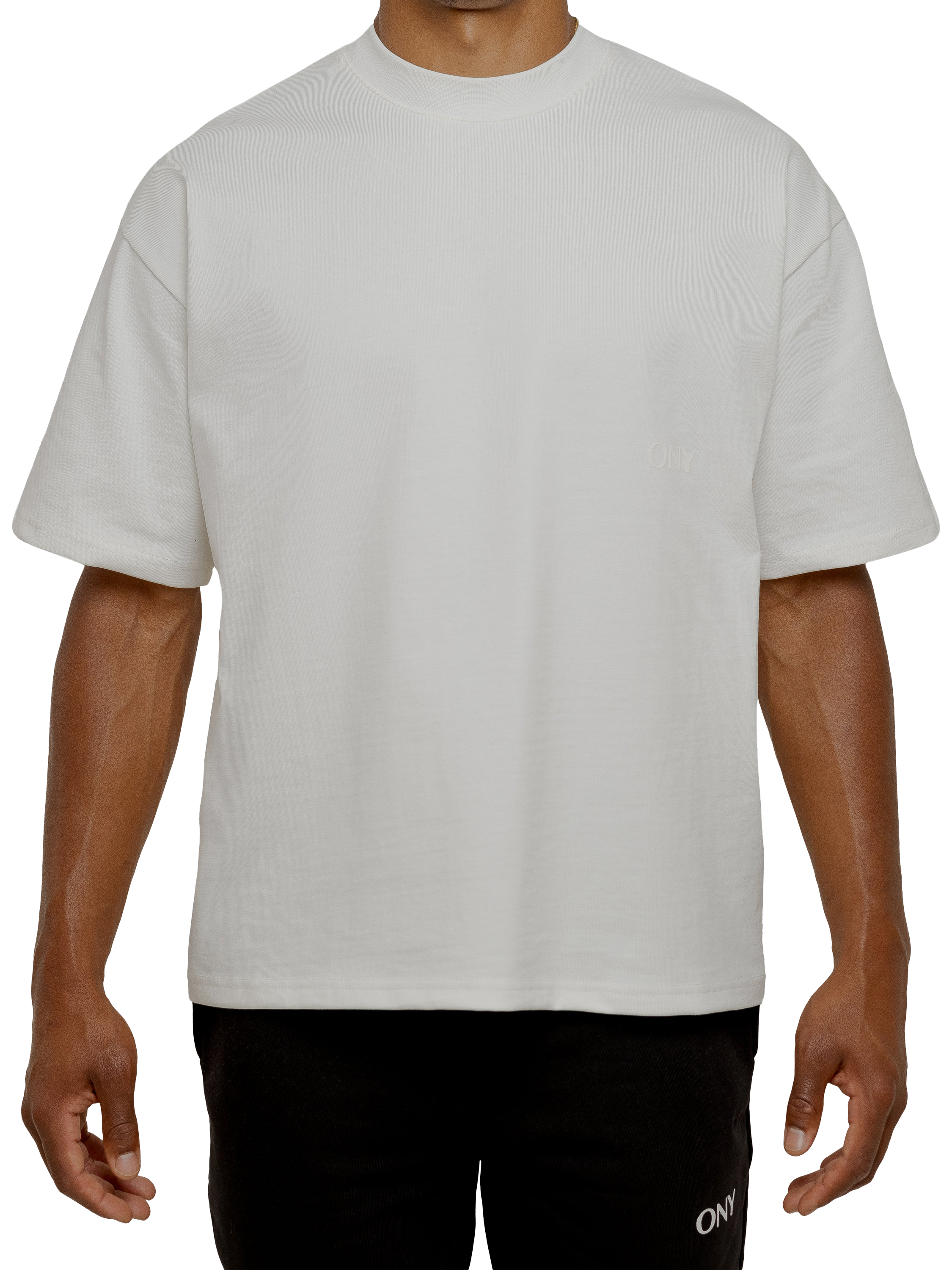 Product image 2 of 5, which shows Ony Logo Boxy Fit T-Shirt, Off White, XS