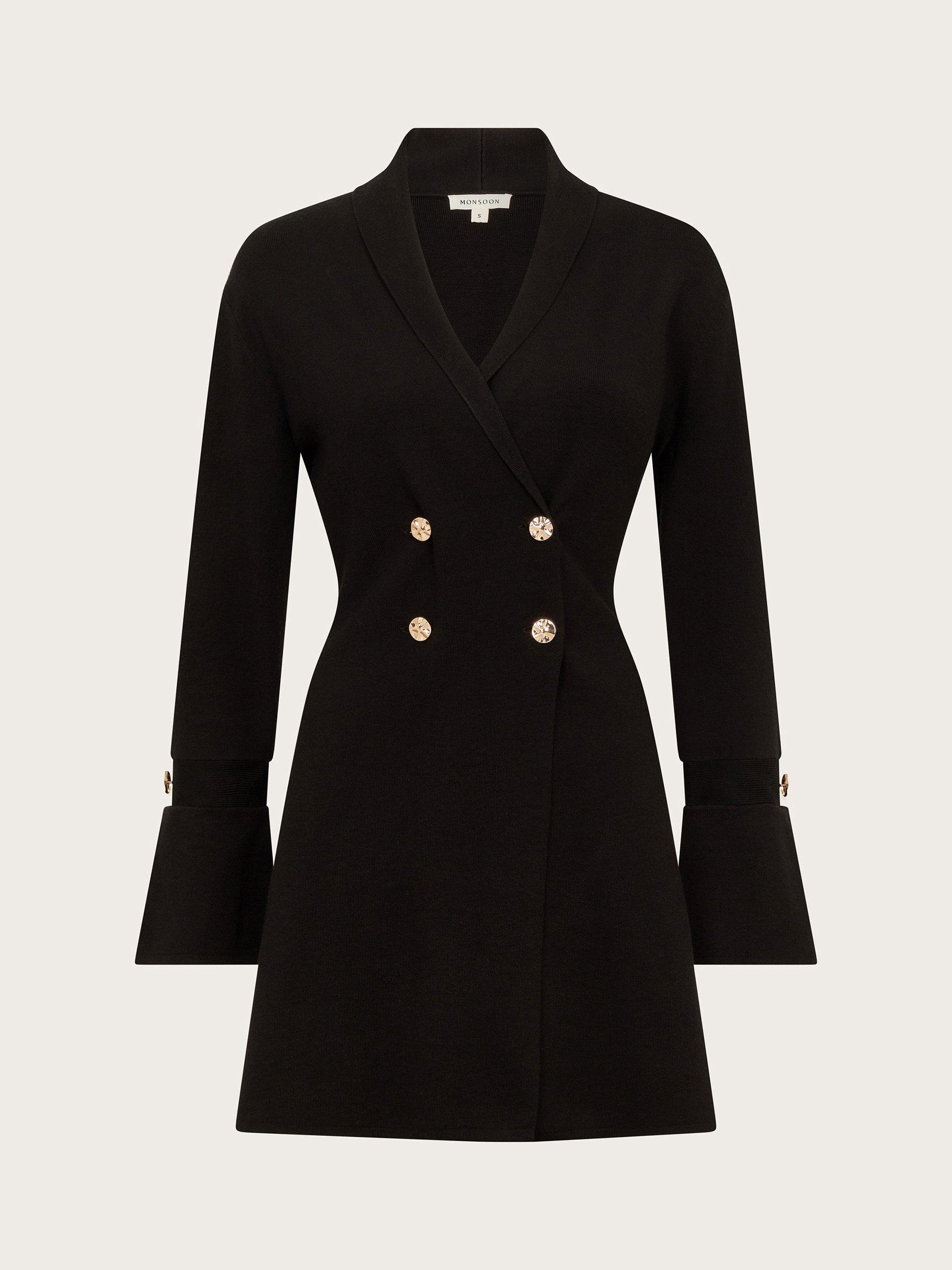 Product image 3 of 6, which shows Monsoon Sia Blazer Dress, Black, L