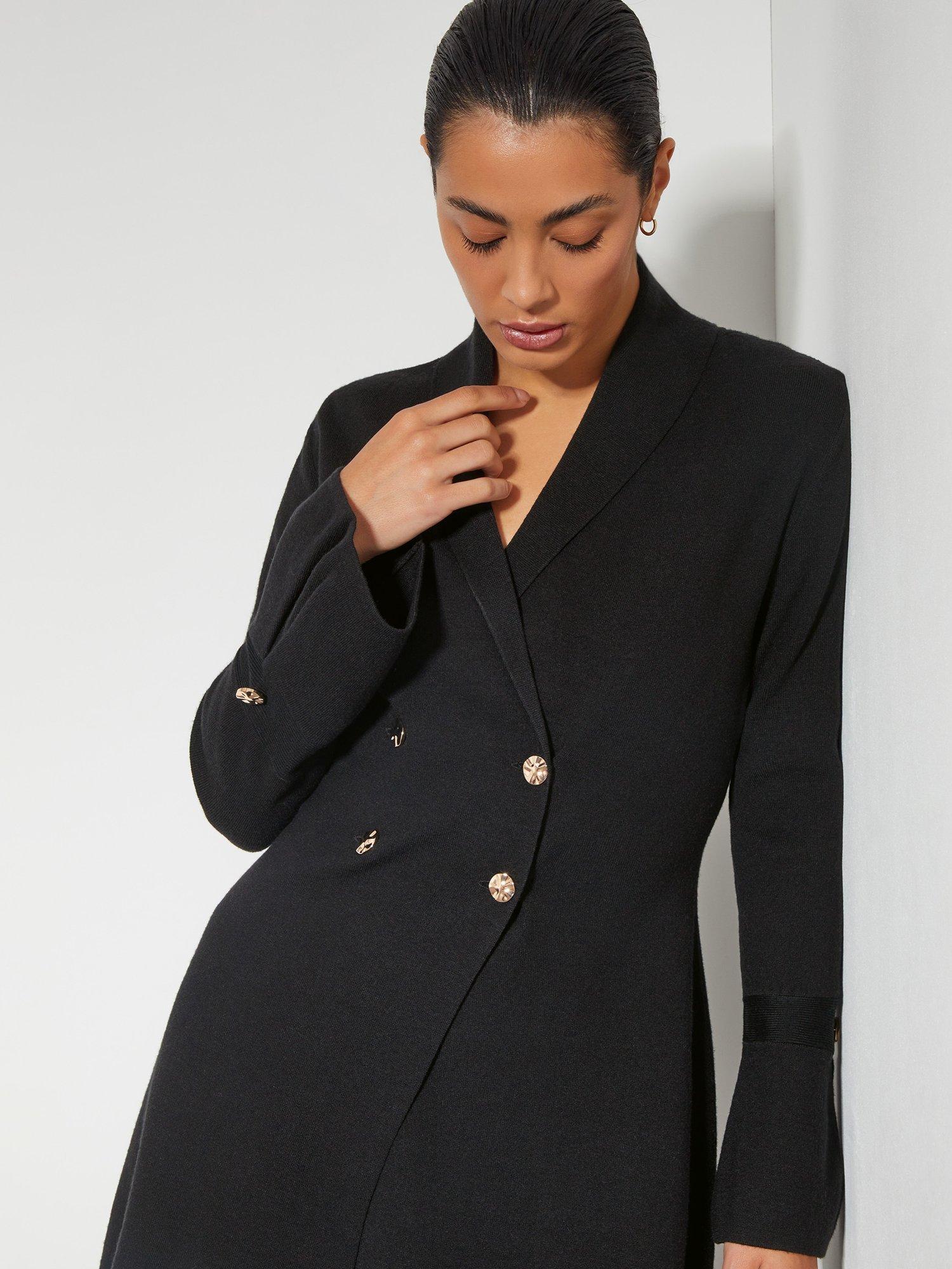Product image 4 of 6, which shows Monsoon Sia Blazer Dress, Black, L