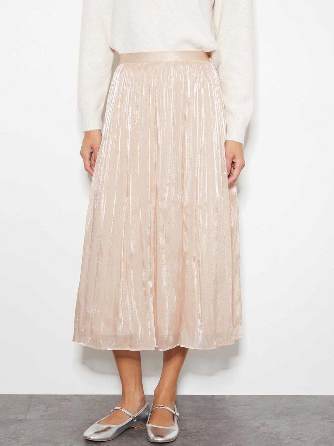 Monsoon Sia Shimmer Skirt, Gold