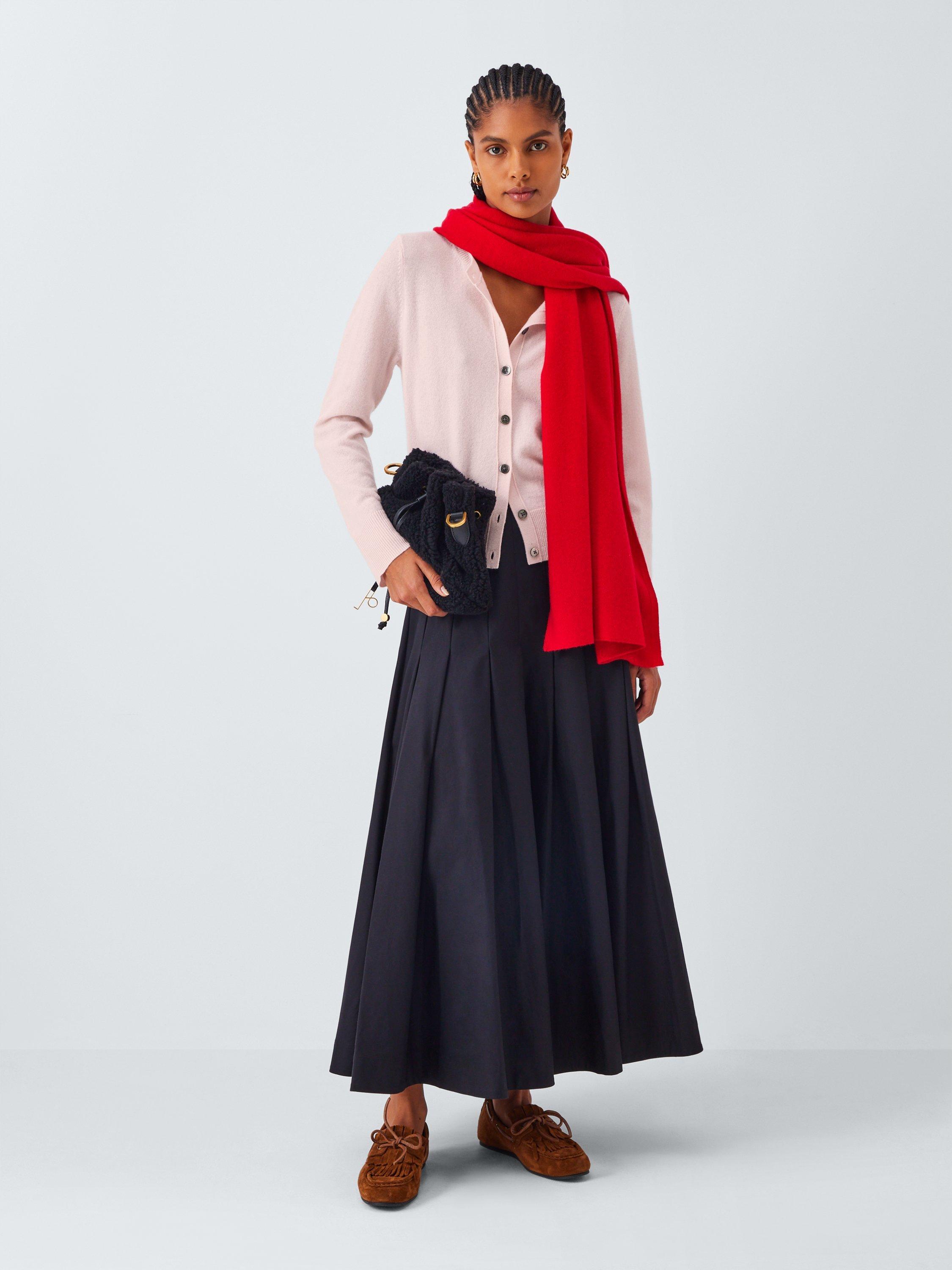 Product image 4 of 6, which shows John Lewis Cashmere Crew Neck Cardigan, Light Pink, 8