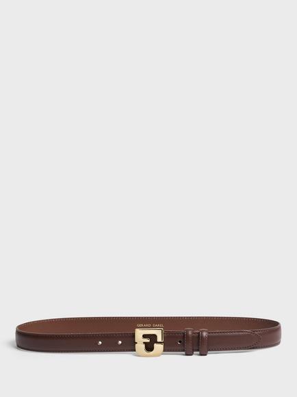 Gerard Darel Le Lauren Leather Belt, Coffee