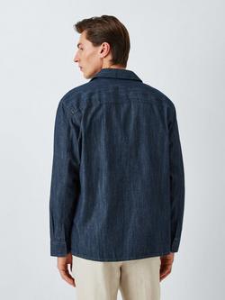 John Lewis Relaxed Fit Denim Cotton Overshirt, Denim - view 2, Denim