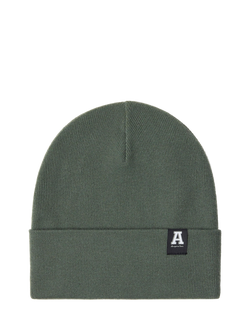 Lindex Kids' Fold Up Basic Beanie Hat, Green, Green