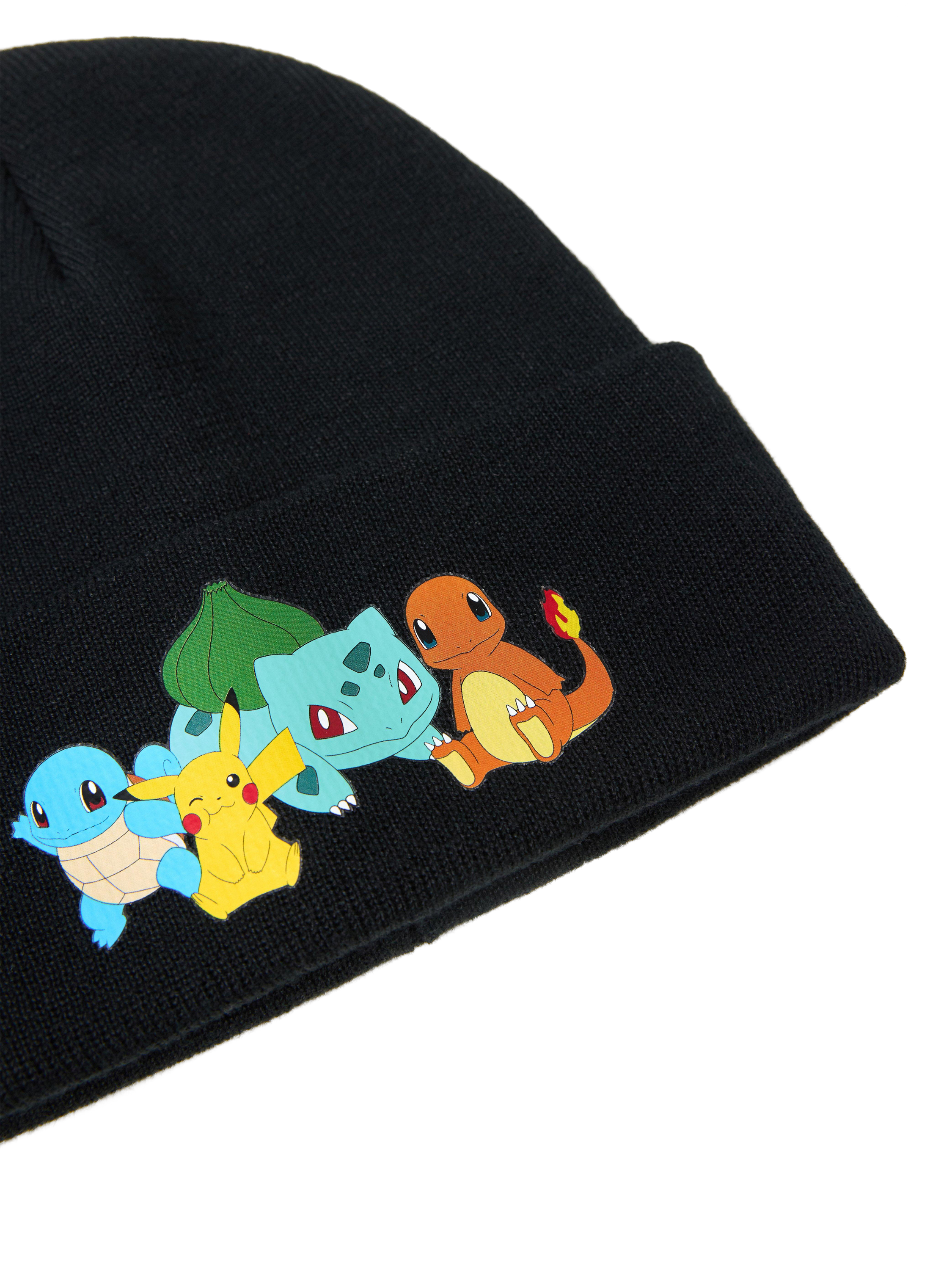 Product image 3 of 3, which shows Lindex Kids' Pokémon Beanie Hat, Black, 5-7 years