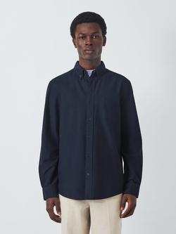 John Lewis Cotton Regular Fit Oxford Shirt, Navy, Navy