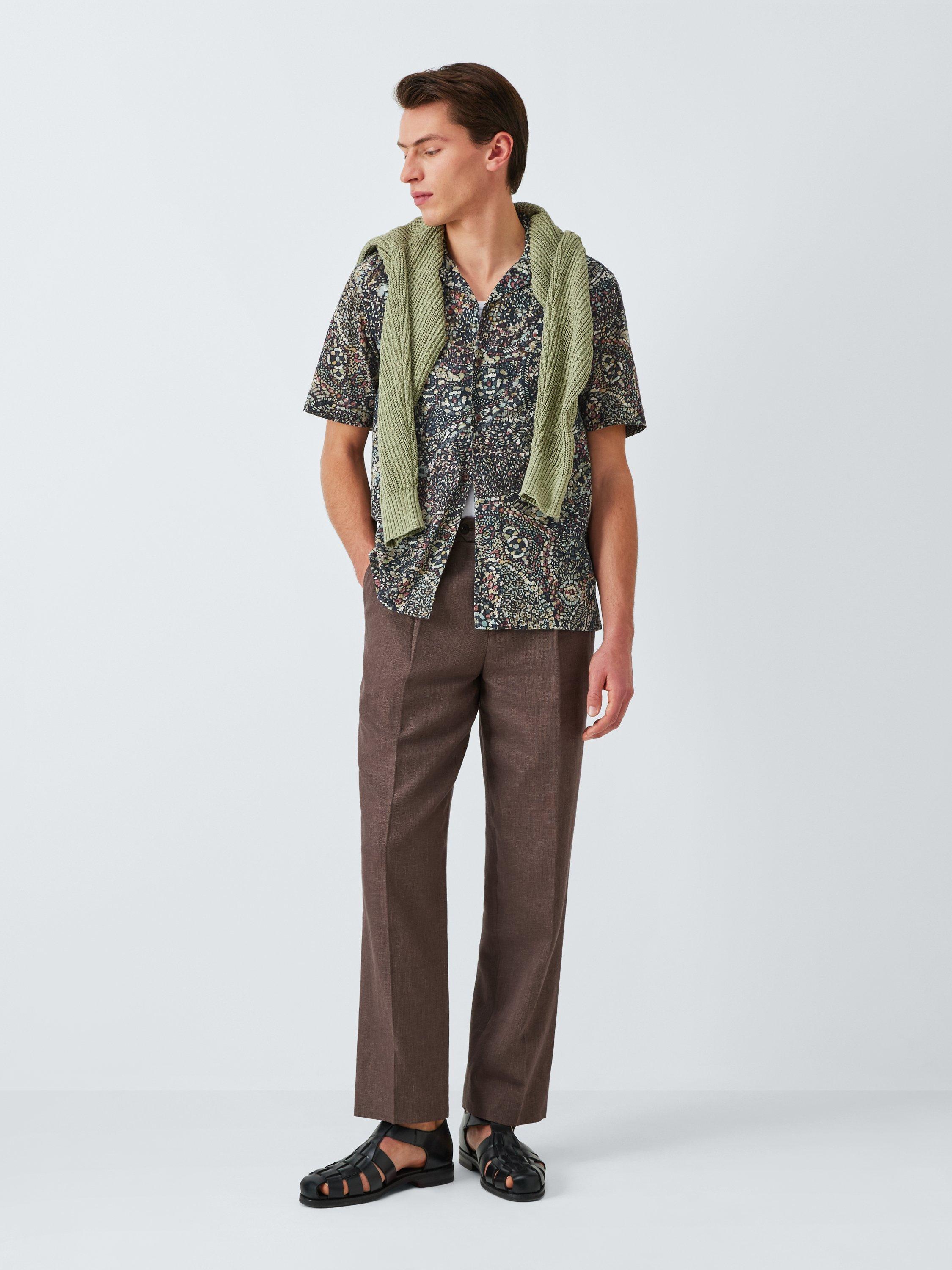 Product image 3 of 6, which shows John Lewis Mosaic Short Sleeve Shirt, Multi, L