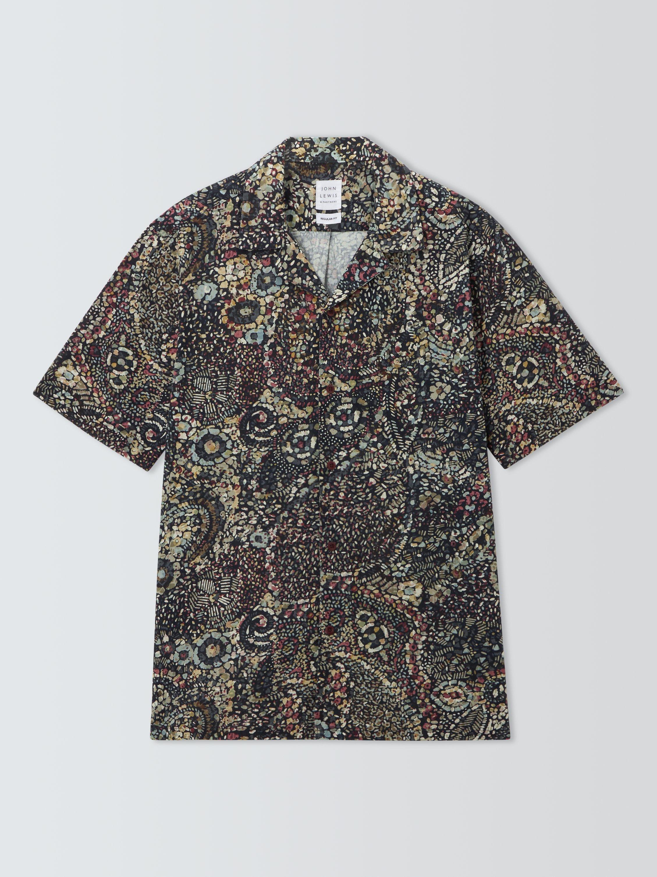 Product image 4 of 6, which shows John Lewis Mosaic Short Sleeve Shirt, Multi, L