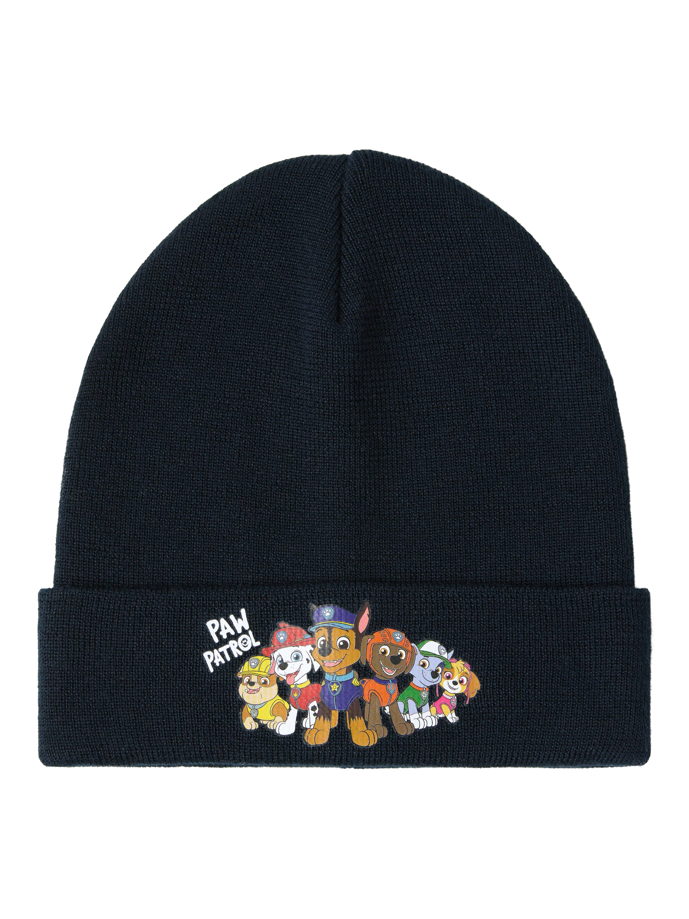 Product image 1 of 3, which shows Lindex Kids' Paw Patrol Beanie Hat, Dark Navy, 2-4 years