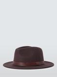 John Lewis Wool Fedora Hat, Brown