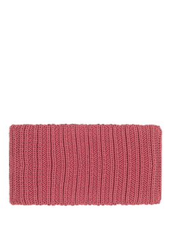 Petit Bateau Baby Microfleece Lined Knitted Snood, Rosewood
