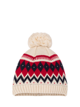 Petit Bateau Baby Wool Blend Bobble Hat, Avalanche/Multi