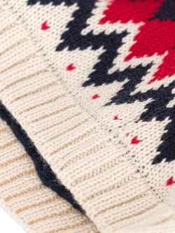 Petit Bateau Baby Wool Blend Bobble Hat, Avalanche/Multi - view 2, Avalanche/Multi