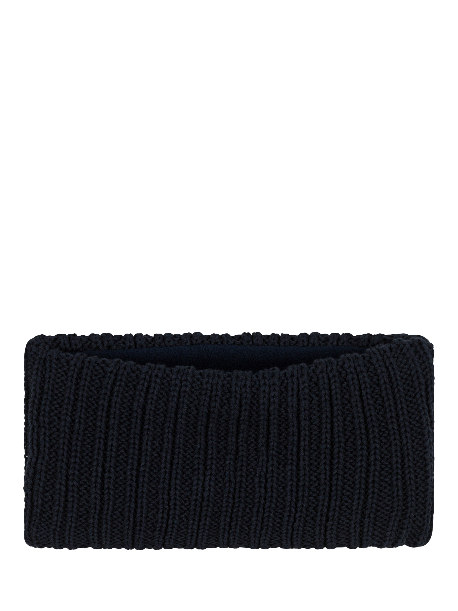 Product image 1 of 3, which shows Petit Bateau Baby Microfleece Lined Knitted Snood, Smoking, One Size
