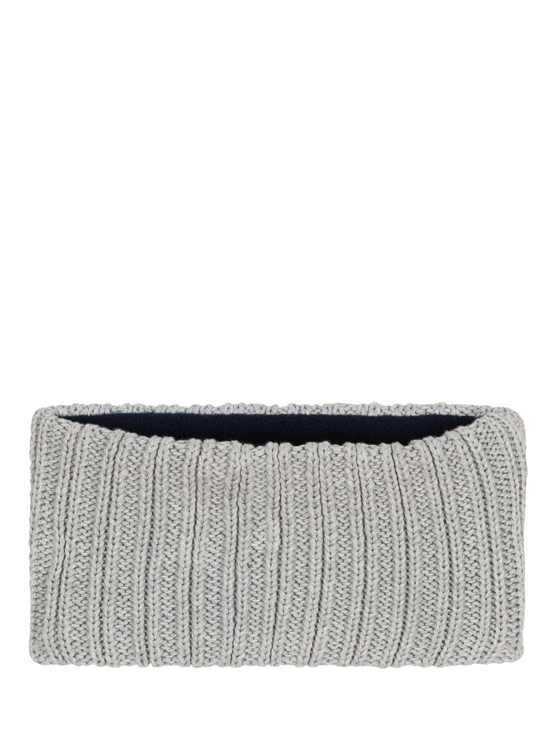 Product image 1 of 3, which shows Petit Bateau Baby Microfleece Lined Knitted Snood, Chaton Chine, One Size