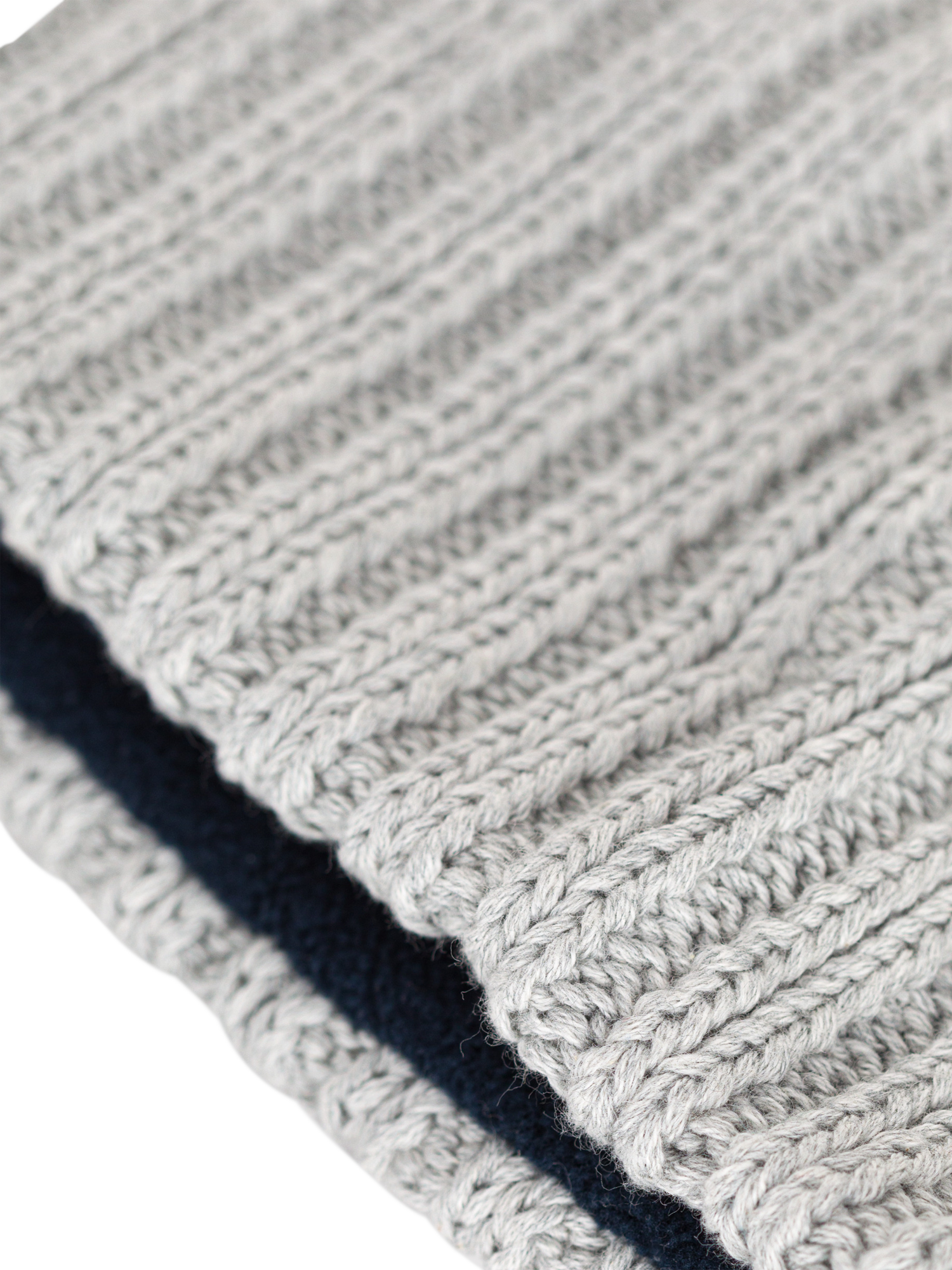 Product image 3 of 3, which shows Petit Bateau Baby Microfleece Lined Knitted Snood, Chaton Chine, One Size