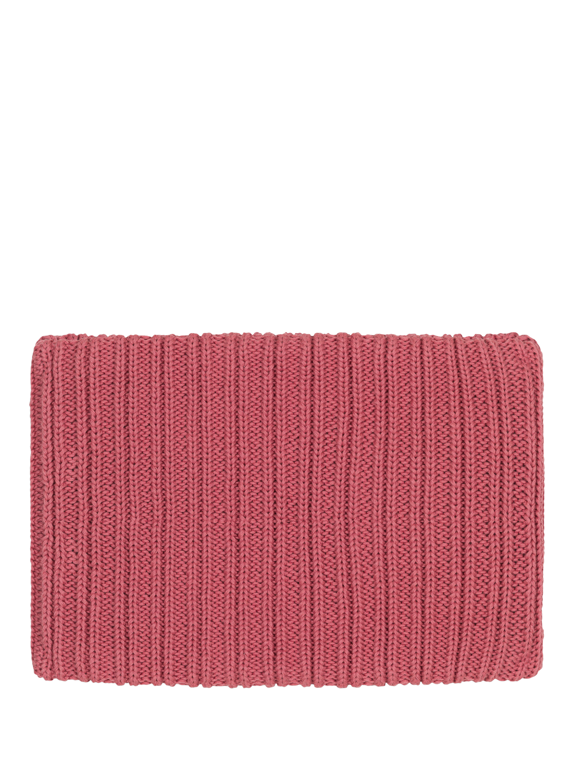 Product image 2 of 3, which shows Petit Bateau Kids' Microfleece Lined Knitted Snood, Rosewood, One Size