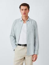 John Lewis Regular Fit Candy Stripe Linen Blend Shirt