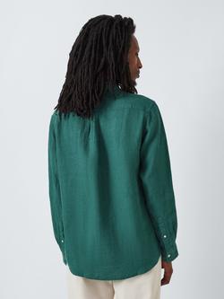 John Lewis Regular Fit Linen Shirt - view 2, Jasper