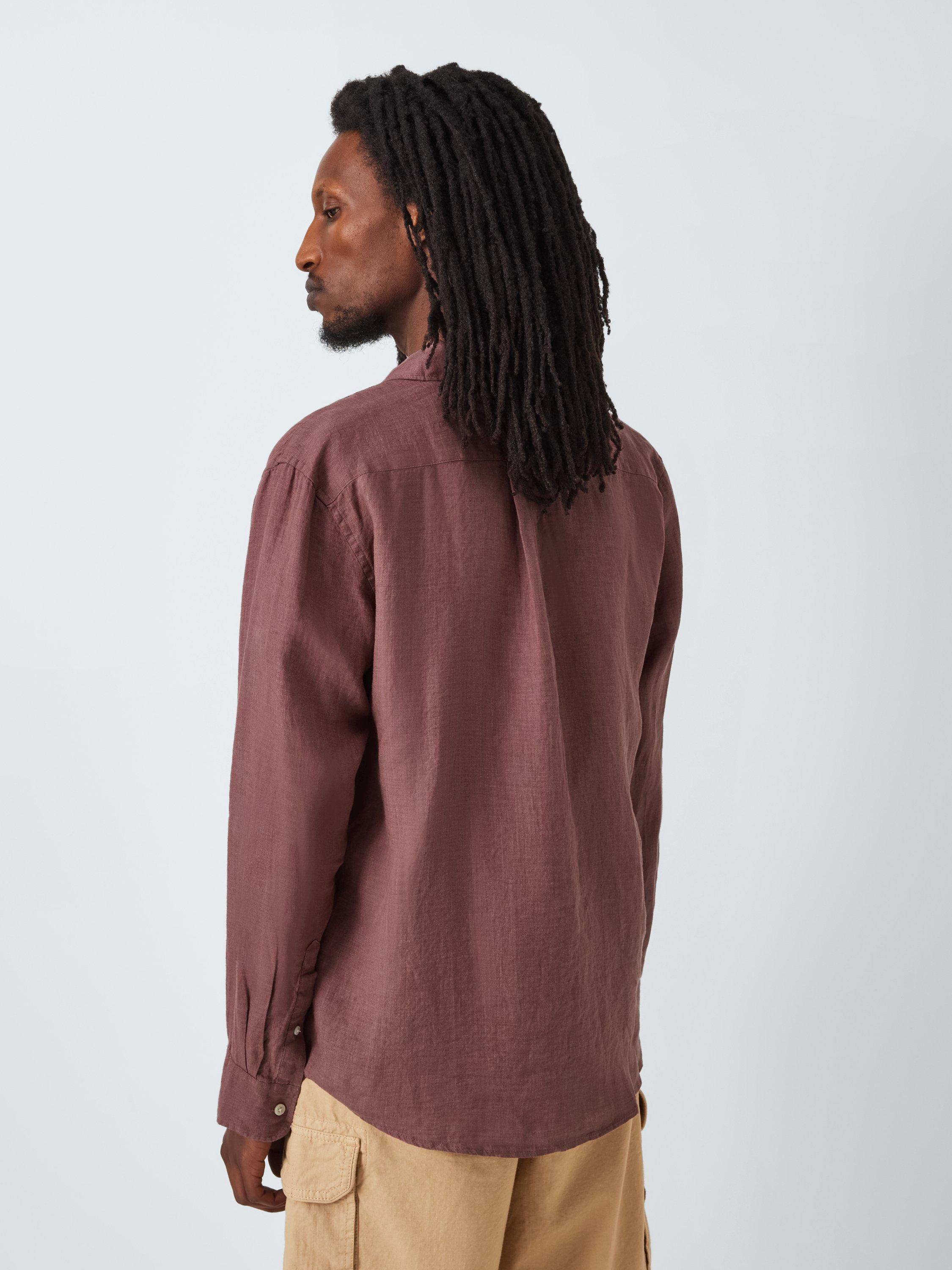 Product image 2 of 6, which shows John Lewis Regular Fit Linen Shirt, Wild Ginger, S