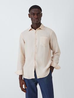 John Lewis Regular Fit Linen Shirt, Alabaster Gleam
