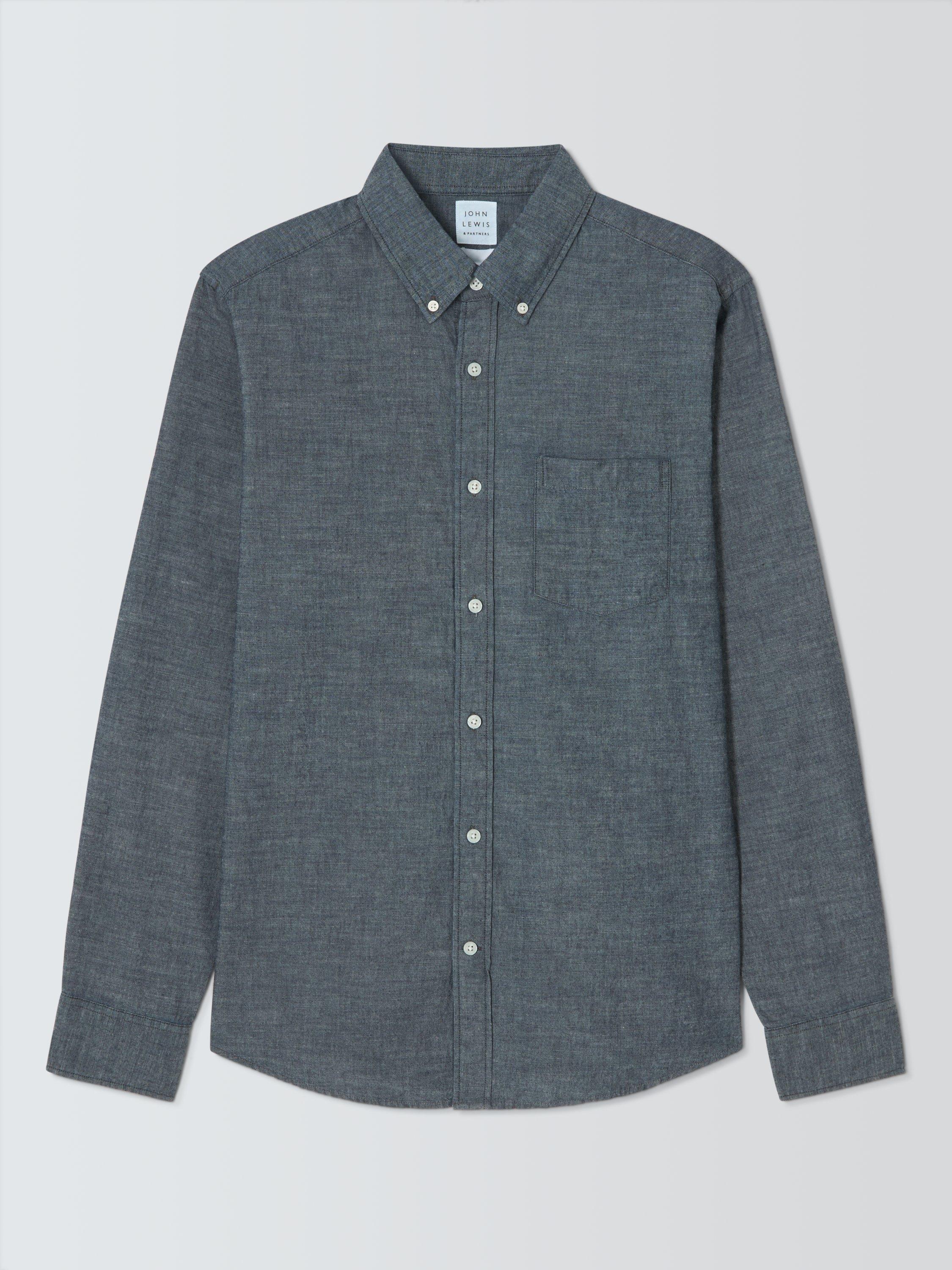 Product image 4 of 6, which shows John Lewis Slim Fit Chambray Shirt, Chambray, S