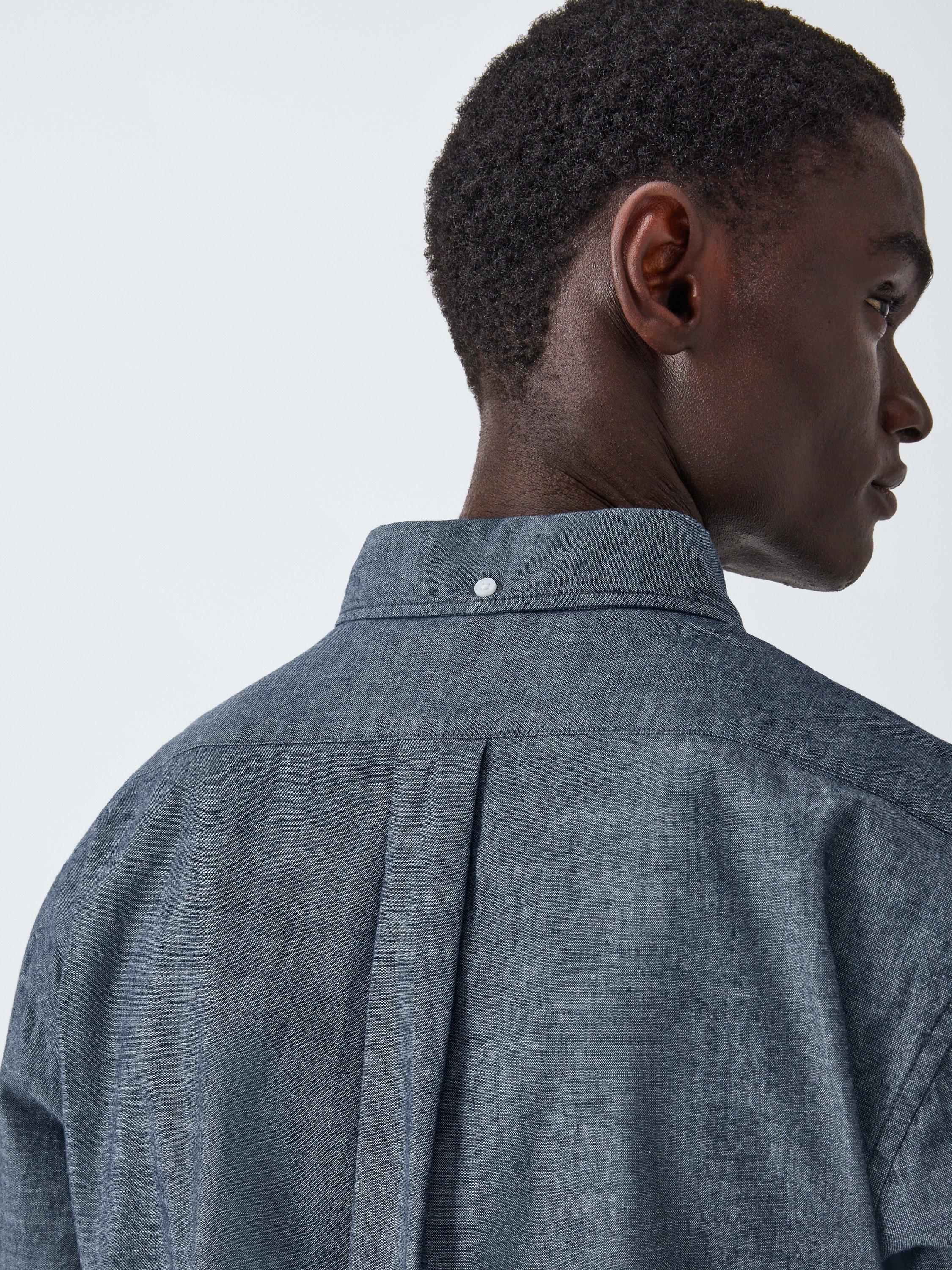Product image 6 of 6, which shows John Lewis Slim Fit Chambray Shirt, Chambray, S