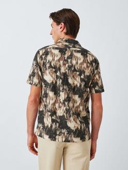 John Lewis Short Sleeve Abstract Print Cotton Blend Shirt, Multi - view 2, Multi