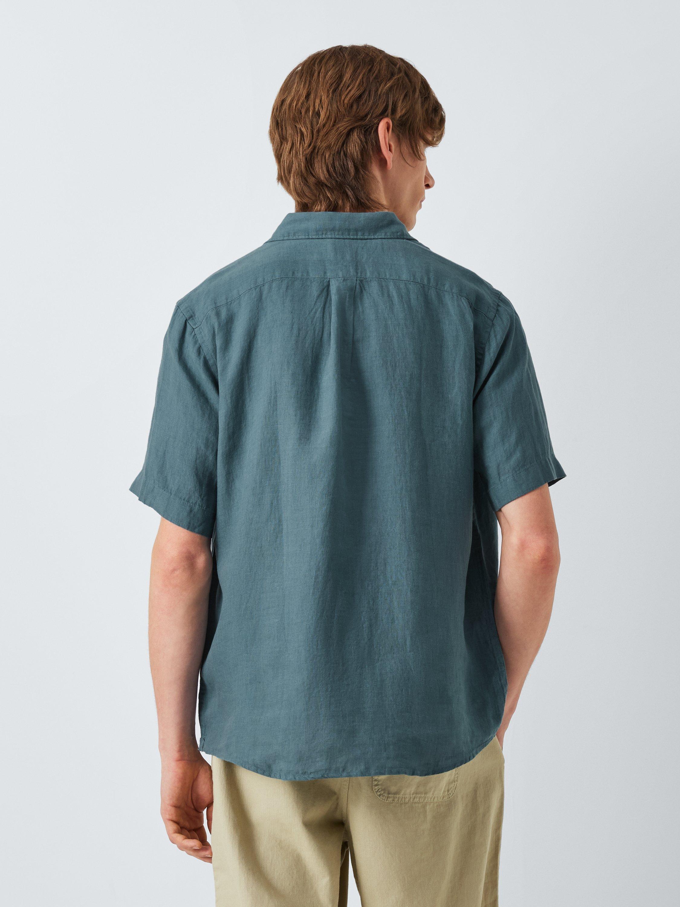 Product image 2 of 6, which shows John Lewis Short Sleeve Linen Shirt, Stargazer, S