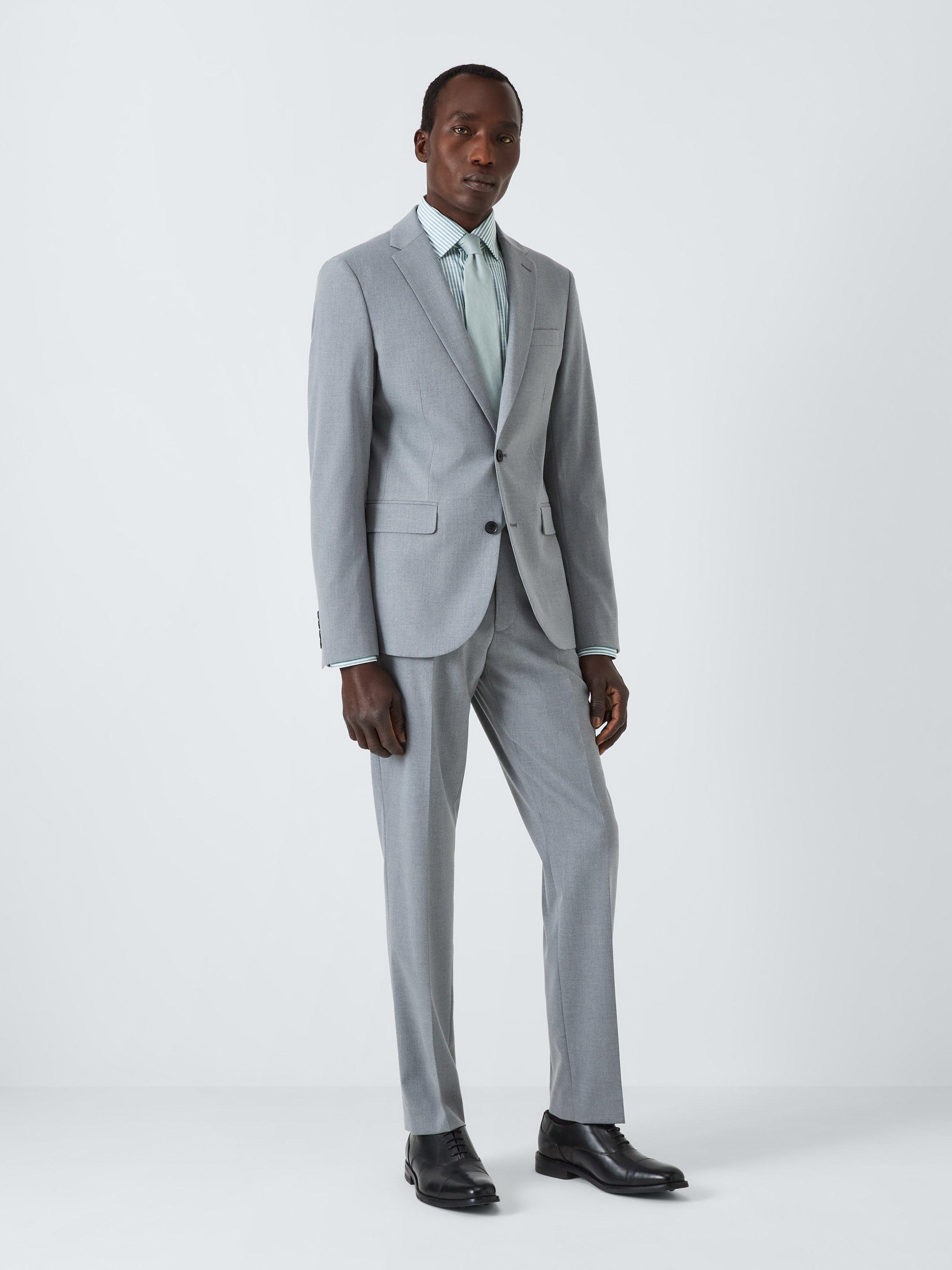 Product image 3 of 8, which shows John Lewis Cotton Stripe Tailored Fit Shirt, Teal, 15R