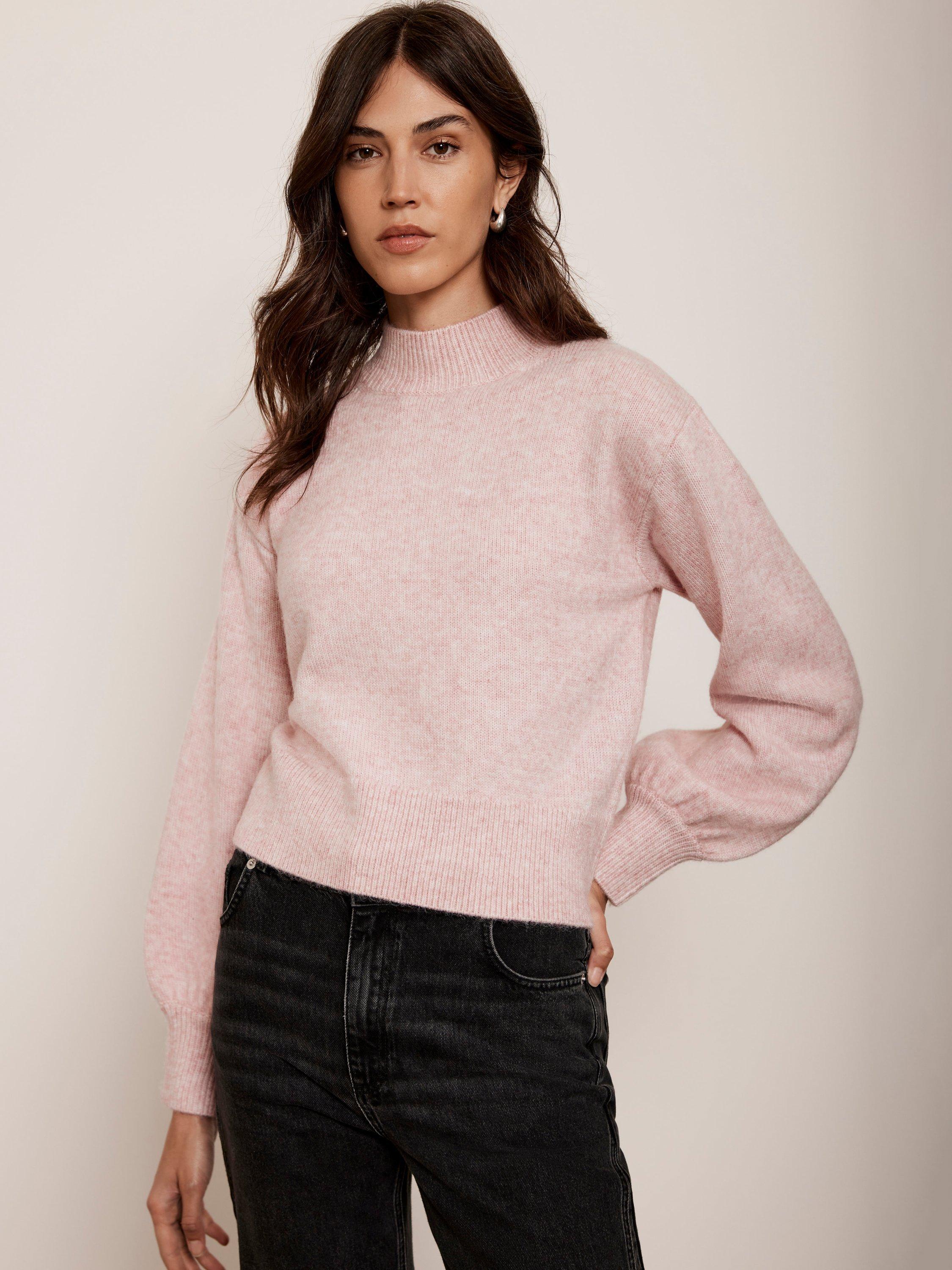 Mint velvet funnel neck sweatshirt light pink sale