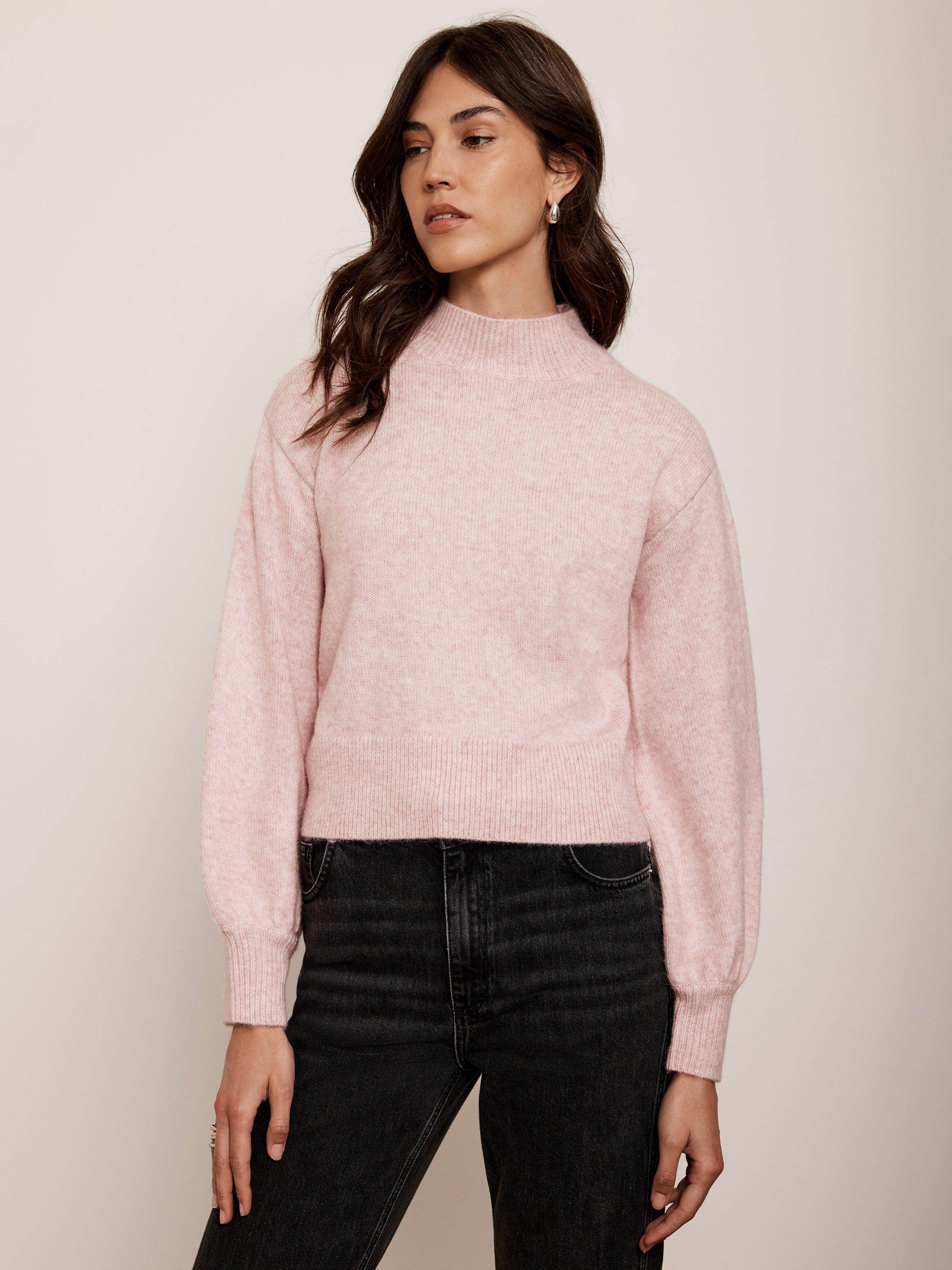 Pink velvet turtleneck best sale